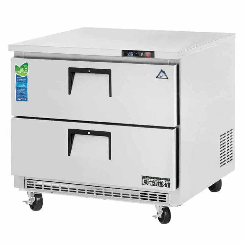 Everest Etbsr2-D2 – 35-Inch Two-Drawer Commercial Undercounter Refrigerator 1