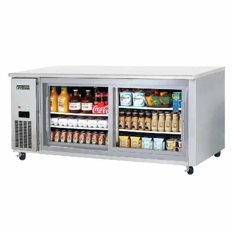 Everest Etgwr2 71-Inch Undercounter Commercial Refrigerator With Worktop 1