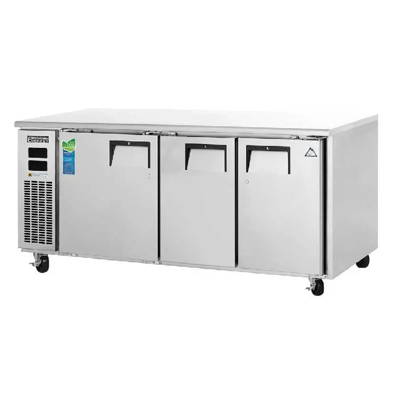 Everest Etrf3 71-Inch Dual-Temperature Undercounter Unit: Refrigerator + Freezer Combo 1