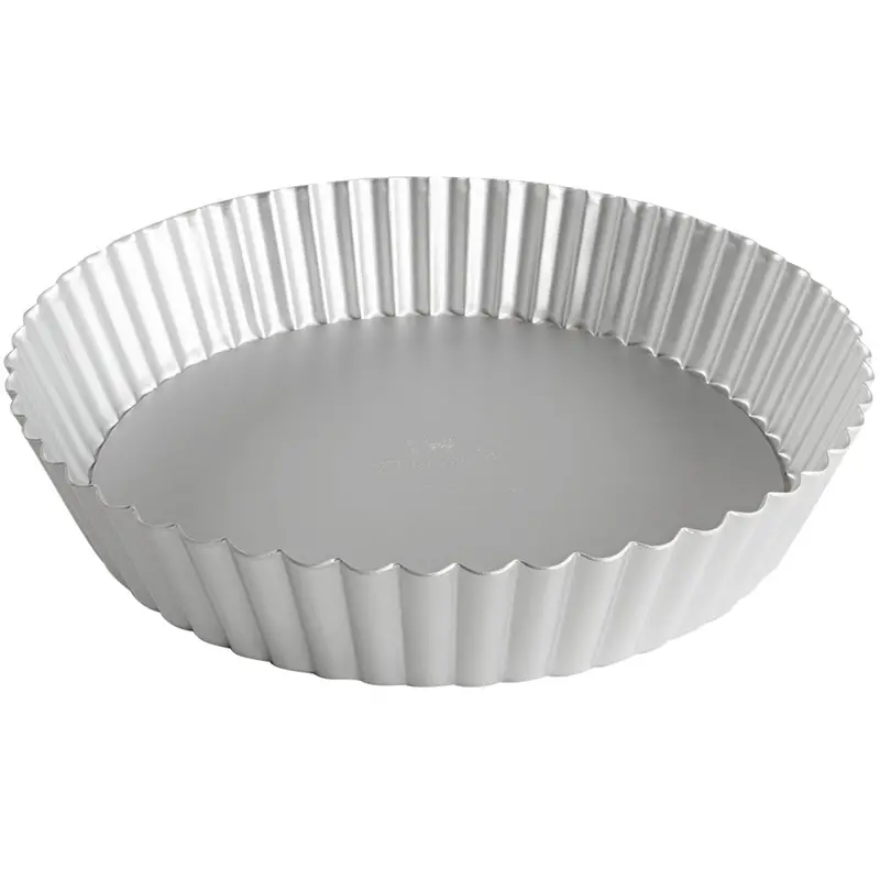 Fat Daddio Fluted Tart Pan With Removable Bottom – 9.5" X 1", Professional Anodized Aluminum (Pft-95) 1