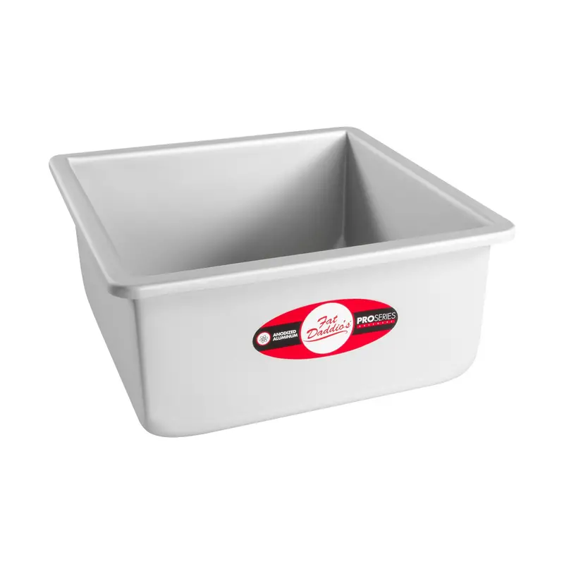 Fat Daddio’S Anodized Aluminum Square Cake Pan – 8" X 8" X 4" Deep, Commercial-Grade 1
