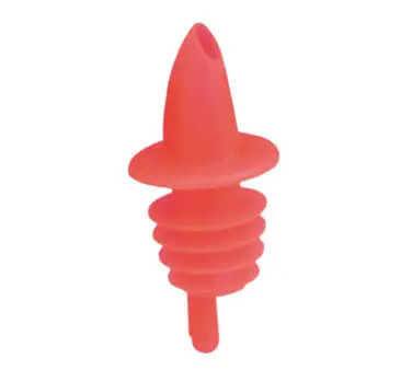 Fluorescent Red Plastic Liquor Pourer – 12-Pack 1