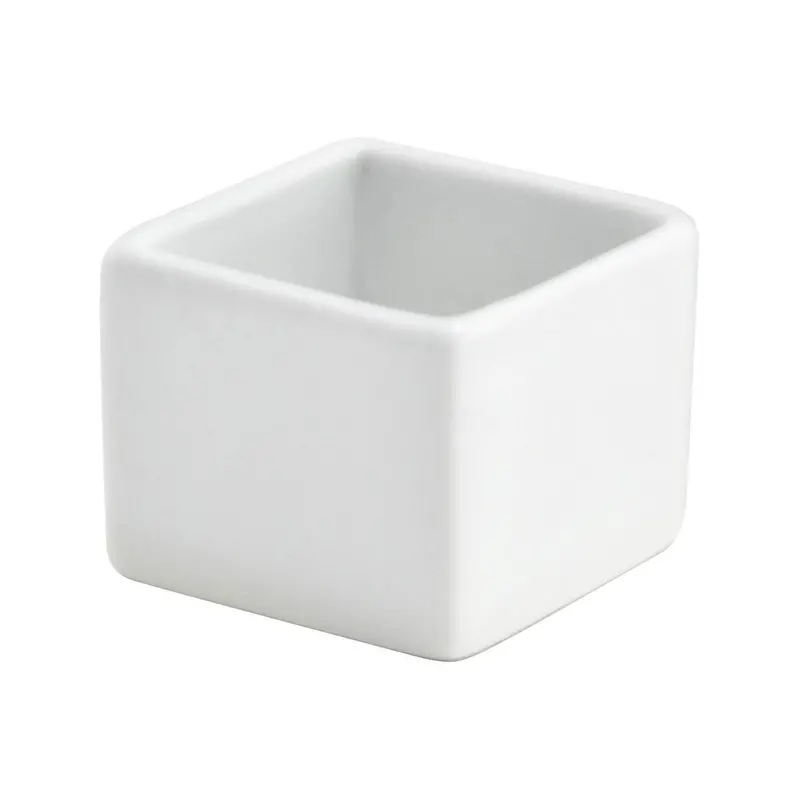 Foh Canvas Square Ramekin – 1 Oz, White 1