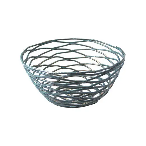 Foh Round Patina Wireware Serving Bowl – 5.5" Diameter 1
