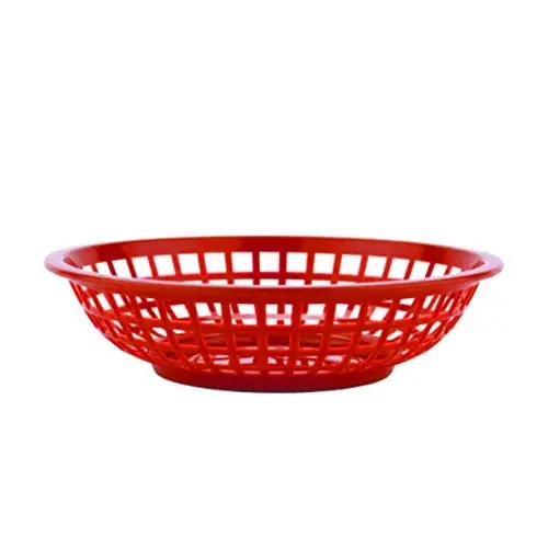 G.E.T. 8-Inch Red Round Plastic Basket – 36-Count 1