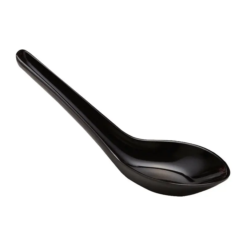 Get Black Melamine Asian-Style Soup Spoon – 0.65 Oz, Dozen 1
