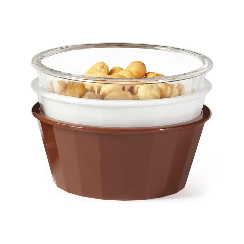 Get Fluted White Plastic Ramekin – 4-Ounce Portion Cup, Durable And Stackable 1