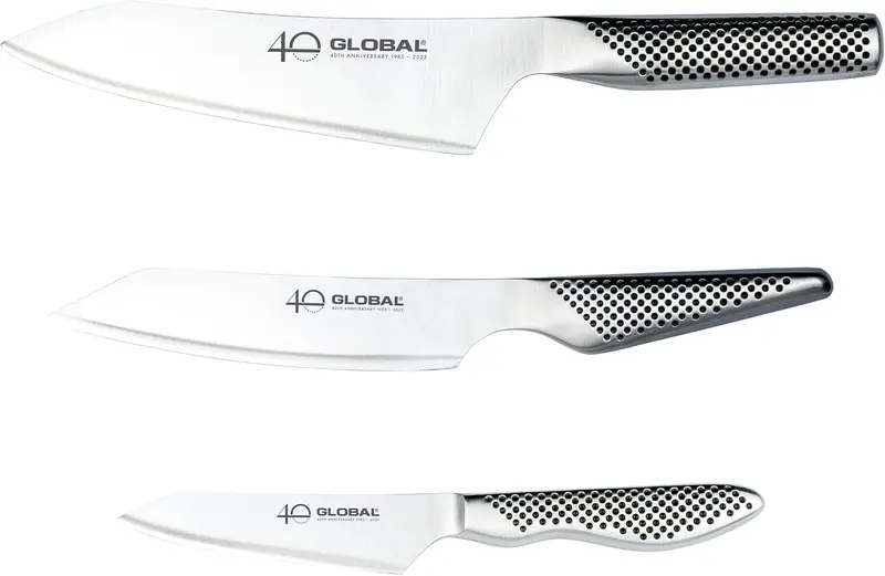 Global 40Th Anniversary 3-Piece Knife Set (G-458110/Ab) 1