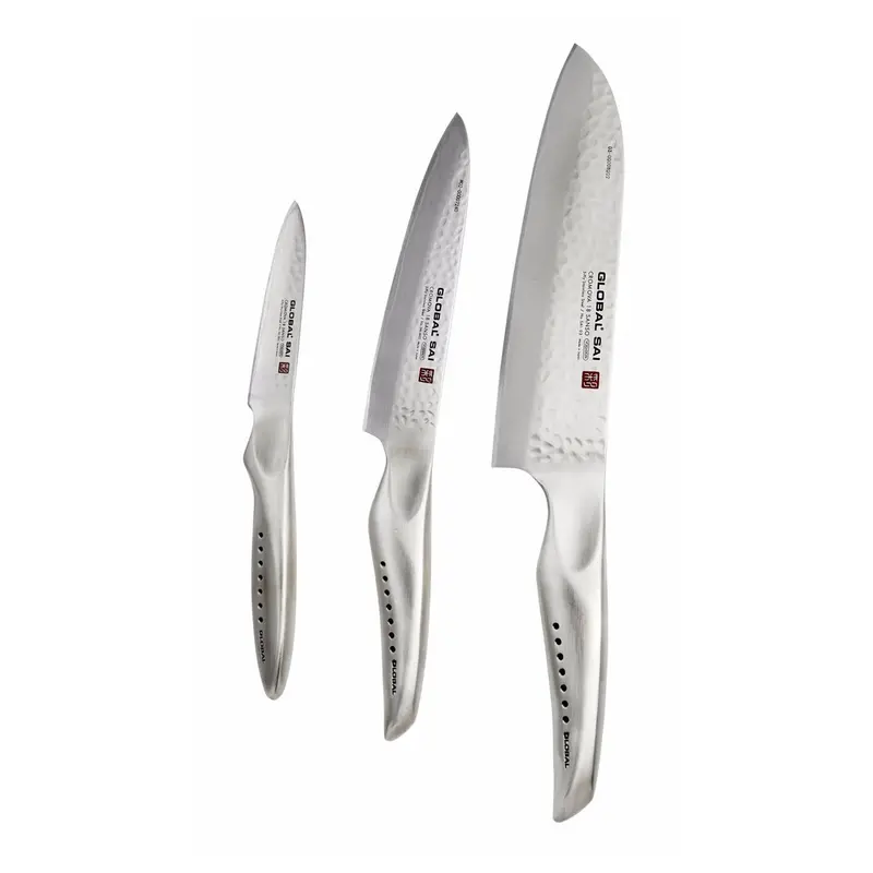 Global Sai 3-Piece Premium Knife Set (Sai-3001) 1