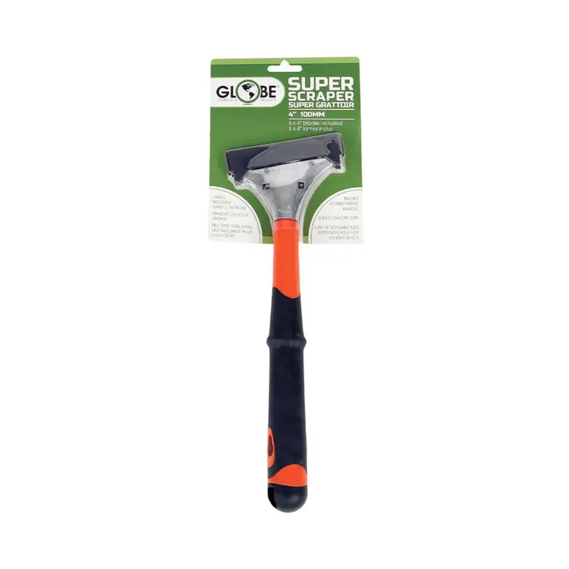 Globe 4-Inch Heavy-Duty Scraper – Rigid Blade For Tough Residue 1