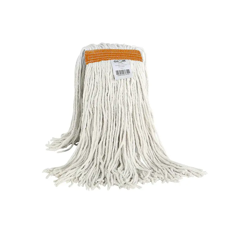 Globe Cot-Pro Narrow-Band Wet-Cut Mop – 20 Oz Cotton Head, Orange/White 1