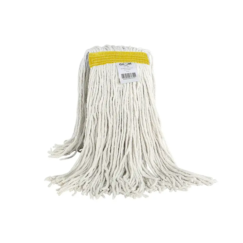 Globe Cot-Pro Narrow-Band Wet-Cut Mop – 24 Oz Cotton Head, Yellow/White 1