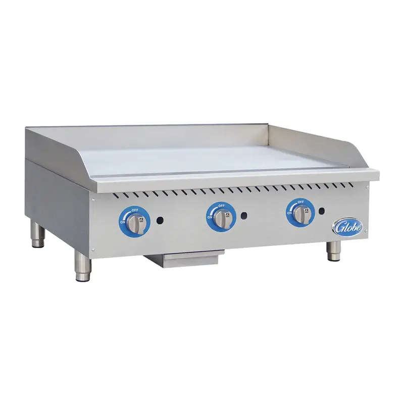 Globe Gg36G 36-Inch Countertop Natural Gas Griddle – 3 Burners 1