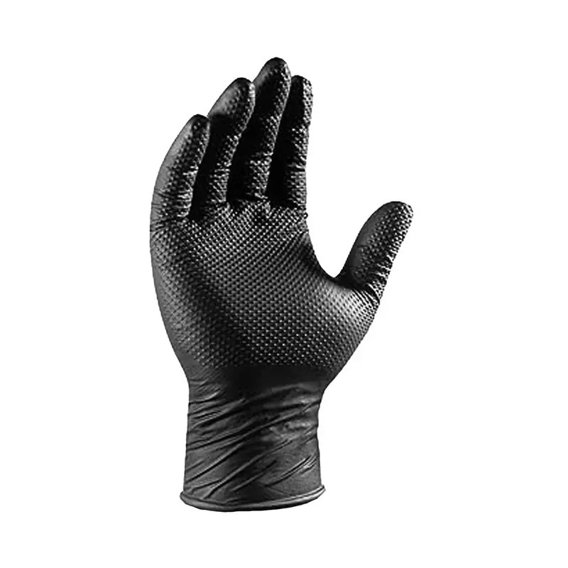 Globe Precision Grip Black Nitrile Gloves – Large, 8 Mil, Powder-Free (100-Pack) 1