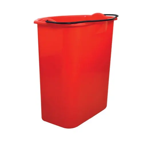 Globe Red Dual-Chamber Mop Bucket Dirty Water Compartment 1
