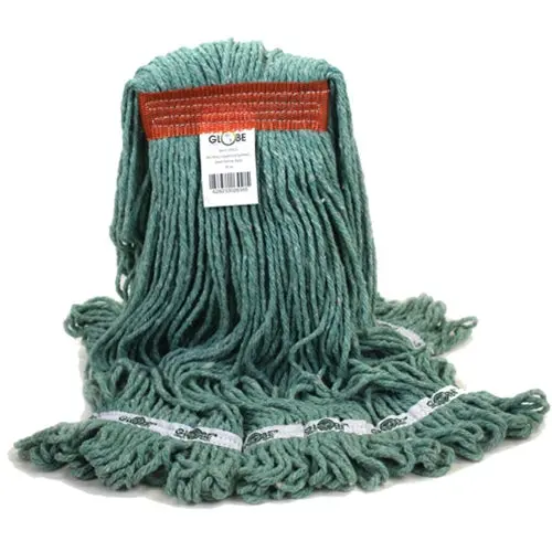 Globe Synthetic Narrow-Band Wet Mop Head – 20 Oz, 4-Pack 1