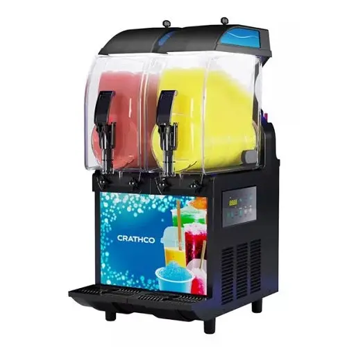 Grindmaster Crathco I-Pro 2E Countertop Frozen Granita Dispenser With Light Panel (Dual 2.9-Gal Bowls) 1