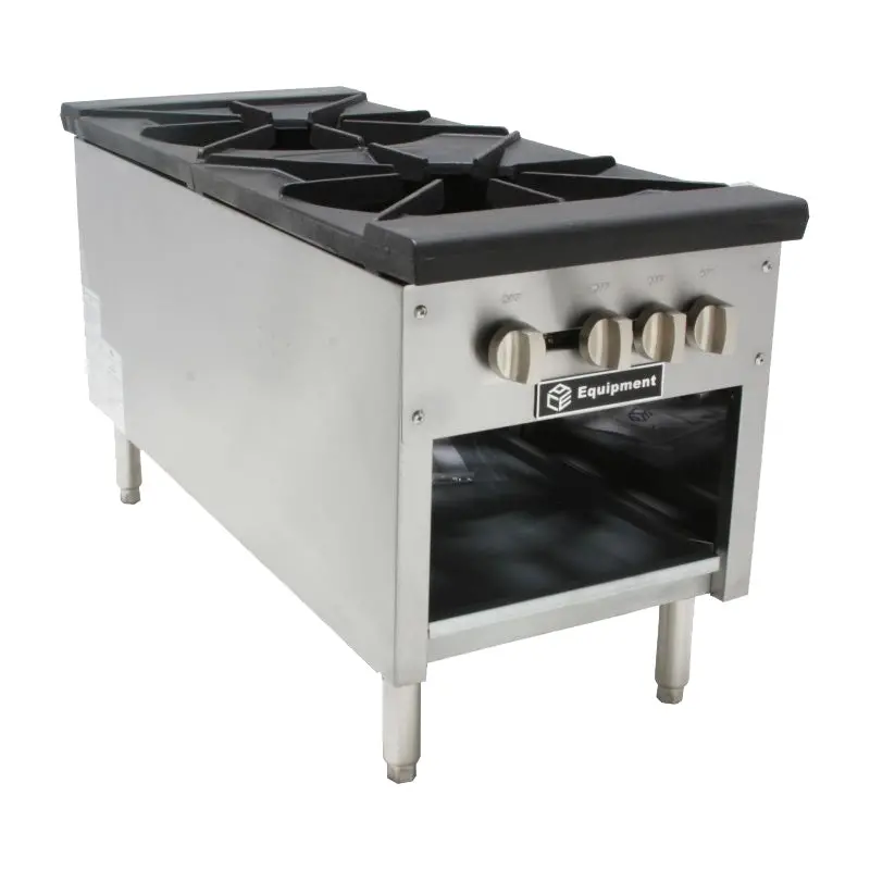 Gsw Double Stock Pot Range – 3-Burner Natural Gas Unit, 18 Inch 1
