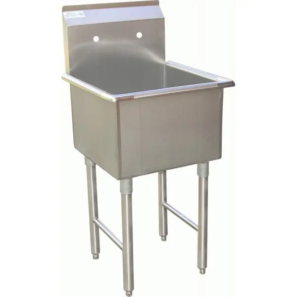 Gsw Shh24241P Single-Basin Prep Sink – 24" X 24" X 13" Stainless Steel 1