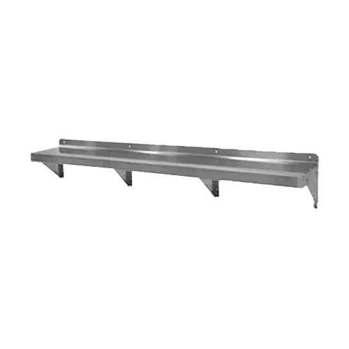 Gsw Stainless Steel Wall-Mount Shelf – 14" X 60" Solid Surface Storage Solution 1