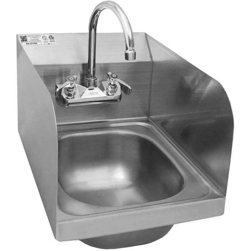Gsw Wall-Mount Hand Sink Kit – Includes Faucet, Strainer & Splash Guards 1