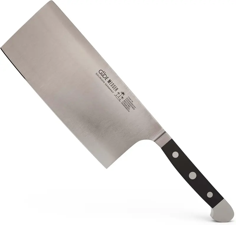 Güde Alpha Forged Cleaver – 7-Inch (14.1 Oz) Double-Bolster With Black Hostaform Handle 1