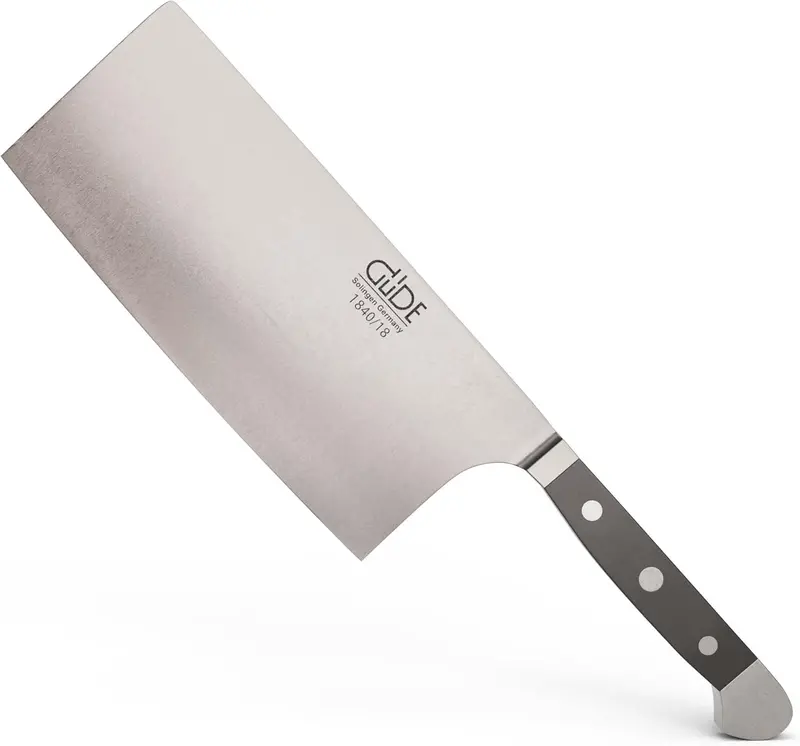 Güde Alpha Series 7-Inch Forged Cleaver Knife With Black Hostaform Handle 1