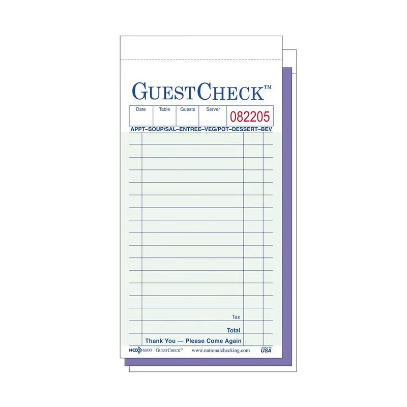 Guest Check G6000Sp Receipt Book – Carbon Copy Function, 10-Book Pack 1