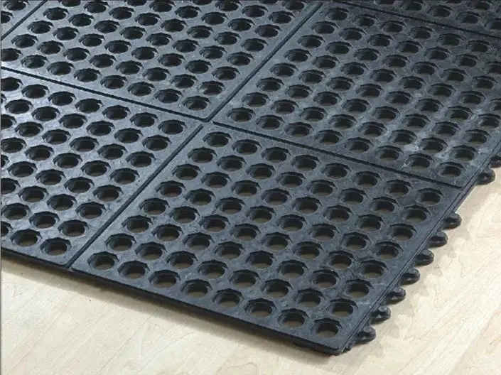 Happy Mat Interlocking Drainage Floor Mat – 36" X 36", Modular Anti-Slip Design 1
