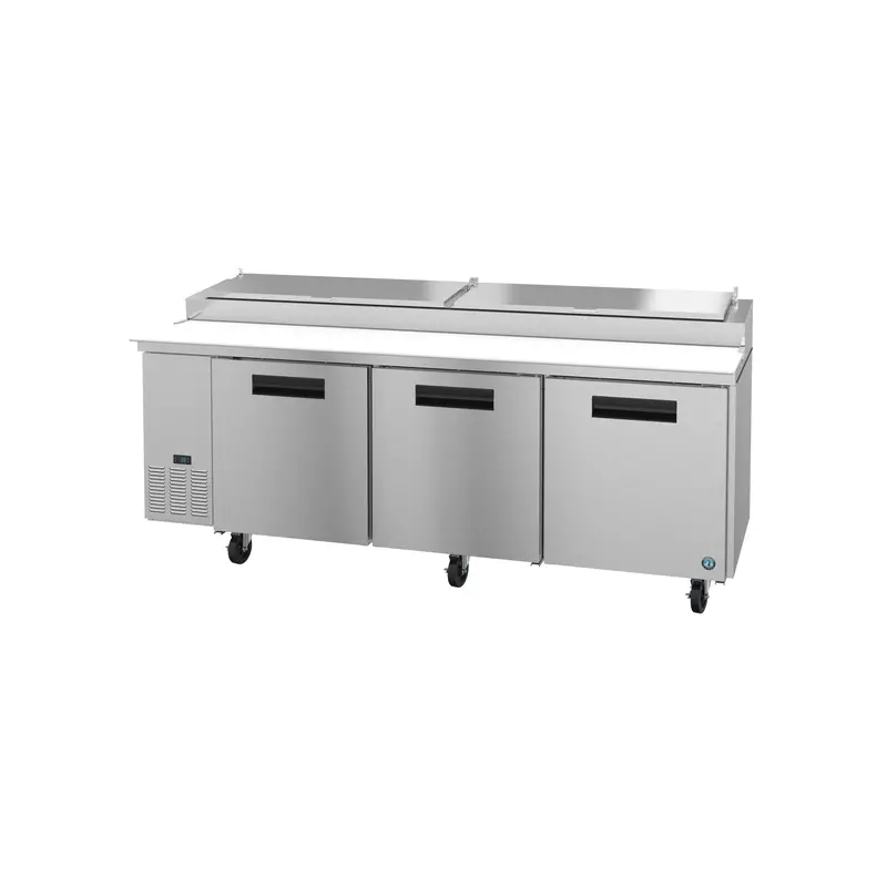 Hoshizaki Pr93A 93" Triple-Section Pizza Prep Table – Full Stainless Door Design, 30 Cu. Ft. 1