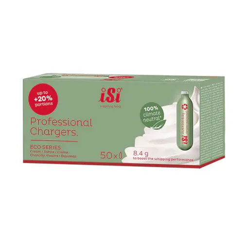 Isi 076701 Eco Series Nitrous Oxide (N₂O) Cream Chargers – 50-Pack 1