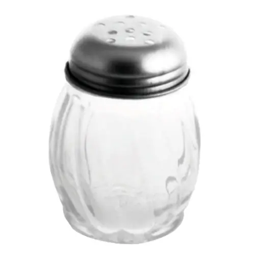 Johnson Rose Stainless Steel & Glass Cheese Shaker – 6-Ounce Condiment Dispenser 1