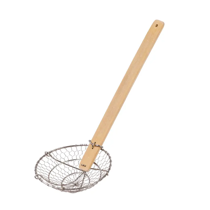 Joyce Chen Stainless Steel Spider Strainer – Bamboo Handle For Skimming & Draining 1