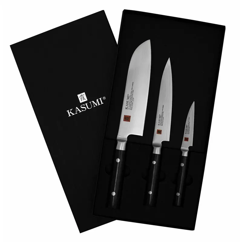 Kasumi 3-Piece Santoku Knife Set For Precision Cutting 1
