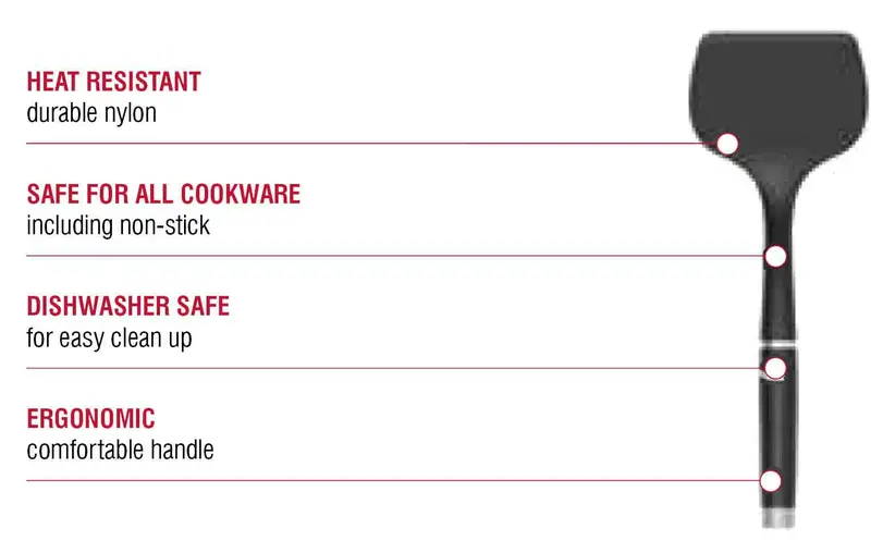 Kitchenaid Flexible Nylon Pancake Flipper With Slotted Edge 1