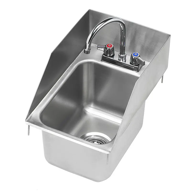 Krowne Hs-1220 Drop-In Hand Sink – Single-Basin With Side Splashes 1