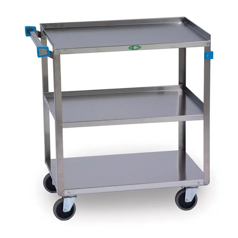 Lakeside Stainless Steel Utility Cart – Open-Base Design, 19"W × 31"L × 32"H 1