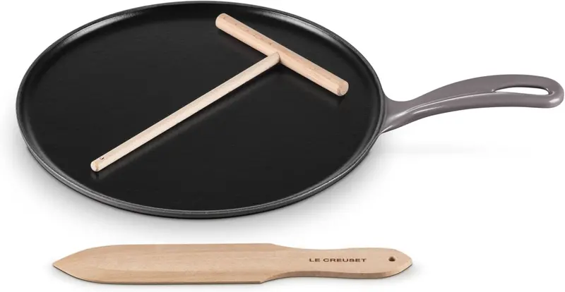 Le Creuset 10.25-Inch Traditional Round Crepe Pan – Oyster 1