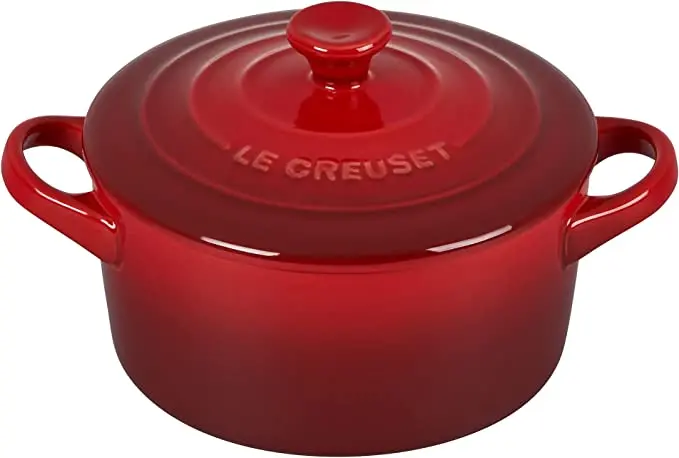 Le Creuset 14 Oz Mini Round Stoneware Cocotte – Cerise 1