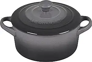 Le Creuset 14 Oz Mini Round Stoneware Cocotte – Oyster Gray 1