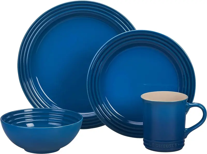 Le Creuset 16-Piece Dinnerware Set In Marseille Blue 1