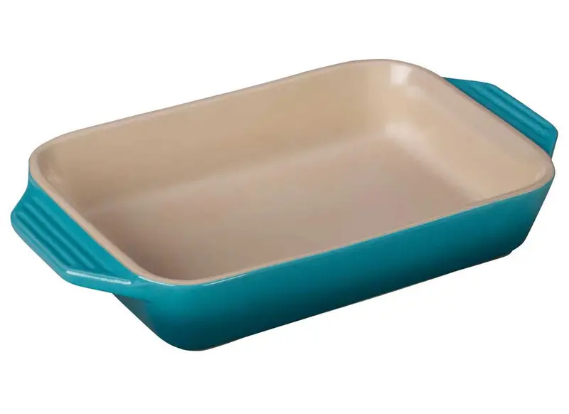 Le Creuset 3.15-Quart Rectangular Baking Dish (12.5" X 8.25") In Caribbean Teal 1