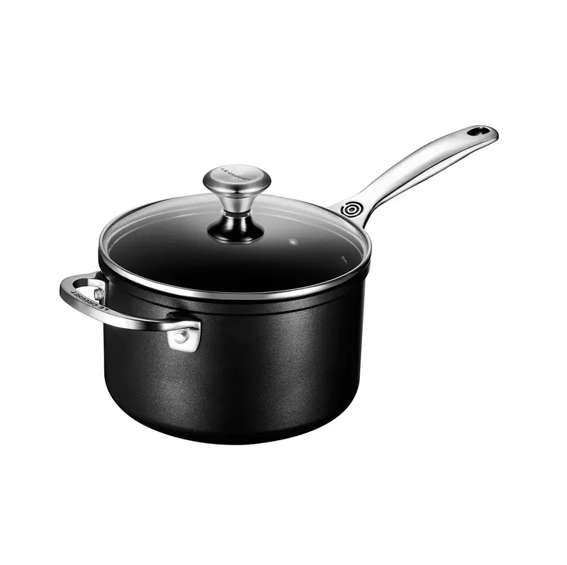 Le Creuset 3-Quart Saucepan – Toughened Nonstick Pro With Glass Lid 1