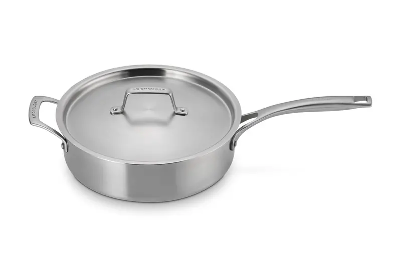 Le Creuset 4.5-Quart Essential Stainless Steel Sauteuse With Lid 1