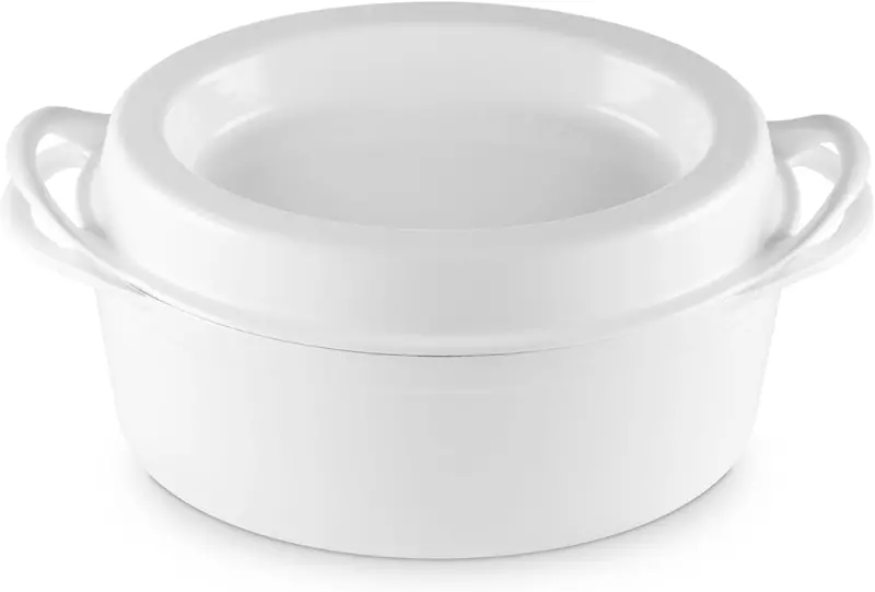 Le Creuset 7.25-Inch Oval Doufeu Oven In Classic White 1