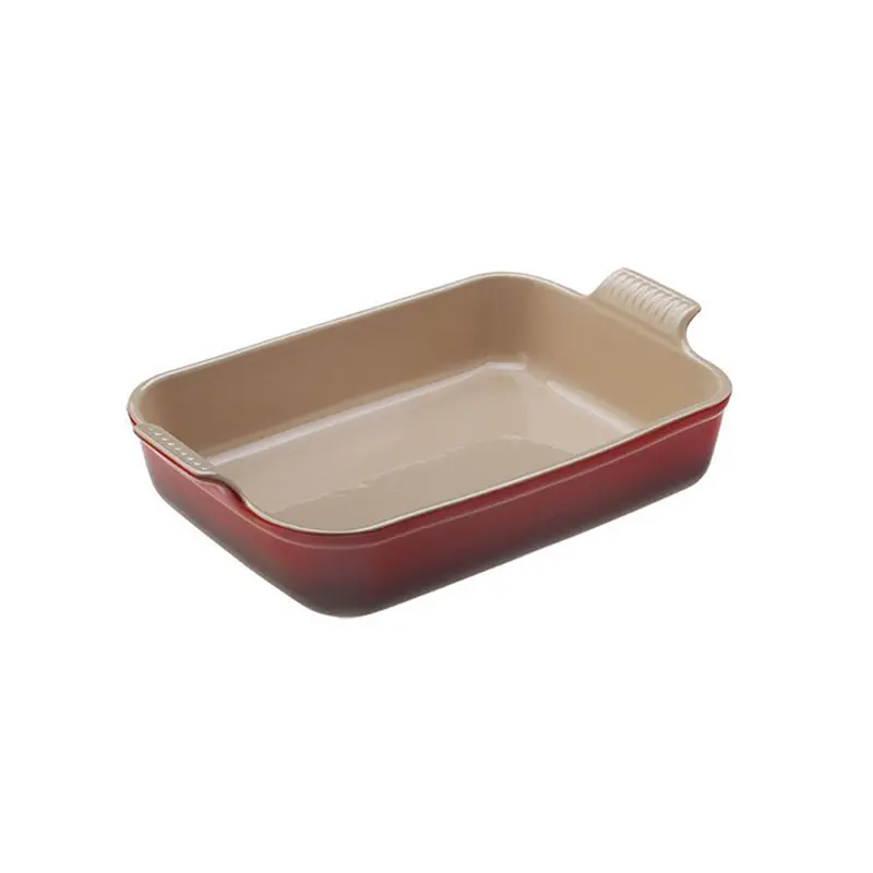 Le Creuset Cerise Heritage Rectangular Dish – 2.5-Quart, 10.5" X 7" 1