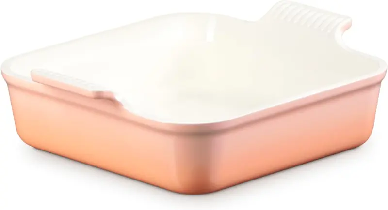 Le Creuset Peach Heritage Square Baking Dish (3 Qt, 9") 1