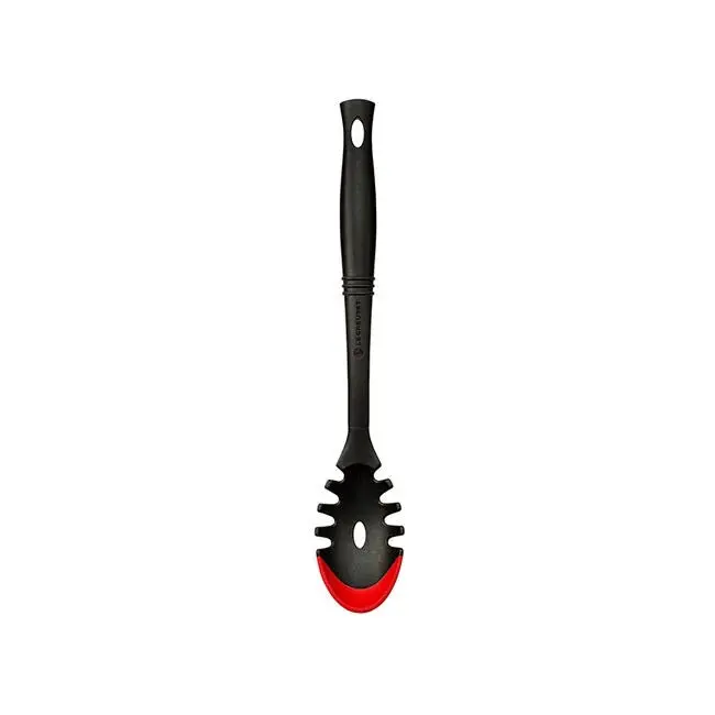 Le Creuset Revolution Bi-Material Pasta Spoon – 14" Long, Cerise 1