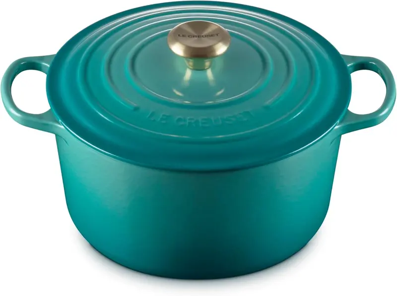 Le Creuset Riviera 6.5-Qt Deep Round Dutch Oven With Light Gold Knob 1