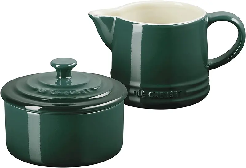 Le Creuset Signature Cream And Sugar Canister Set – Artichaut Glaze 1